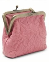 Crushed Coin Purse – Ganni – Leather – Pink