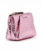 Crushed Coin Purse – Ganni – Leather – Pink