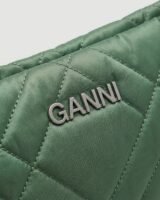 Quilted Clutch Bag – Ganni – Synthetic – Green