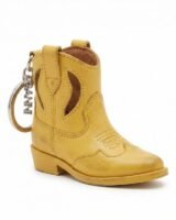 Western Boot Keyring – Ganni – Leather – Yellow