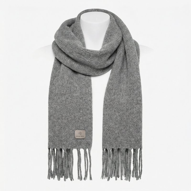 Augustina Scarf – ANINE BING – Wool – Grey