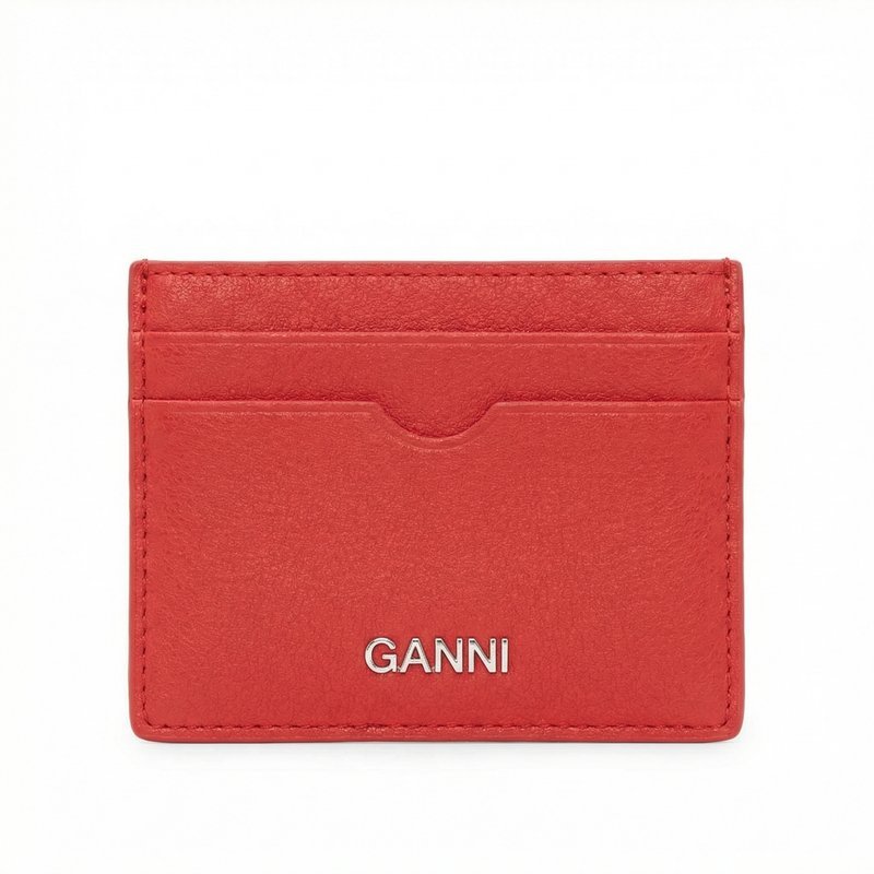 Card Holder – Ganni – Synthetic – Red