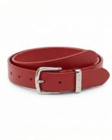Kat Small Belt – Ganni – Leather – Red