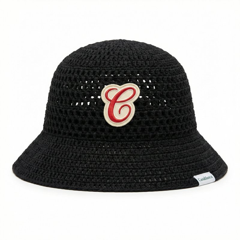 Crochet Bucket Hat – Casablanca – Cotton – Black