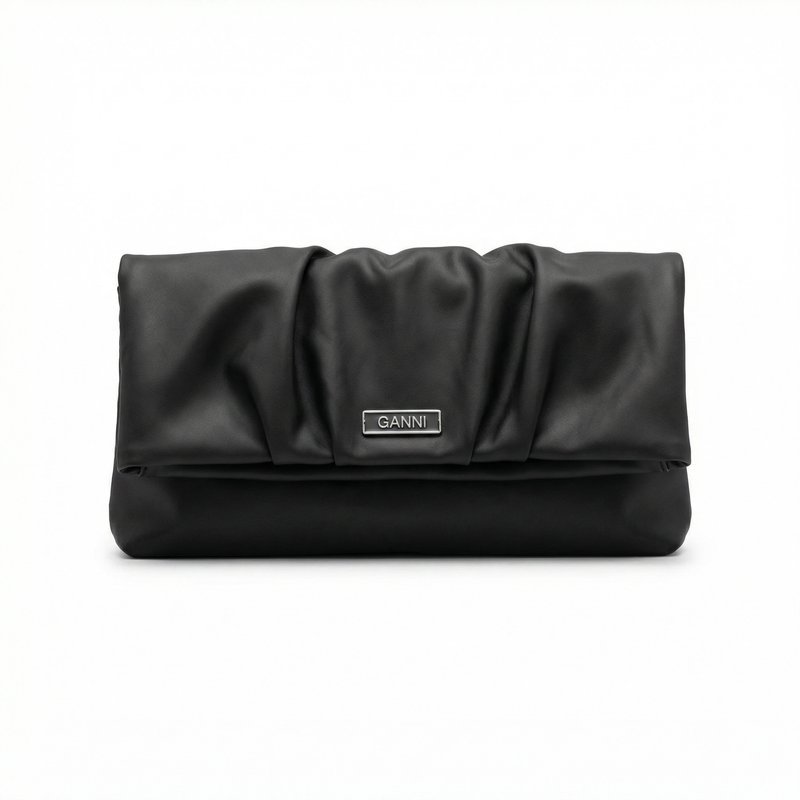 Clutch Bag – Ganni – Synthetic – Black