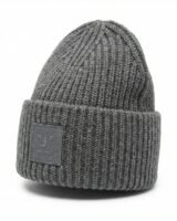 Large Face Logo Beanie – Acne Studios – Wool – Grey