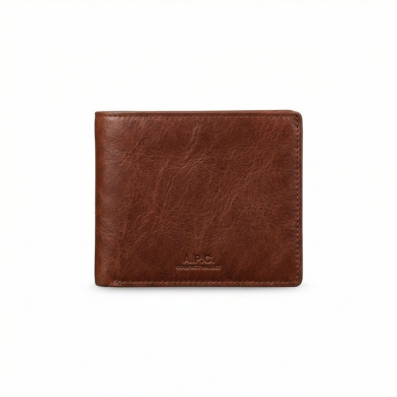 Compact Wallet – A.P.C. – Leather – Brown