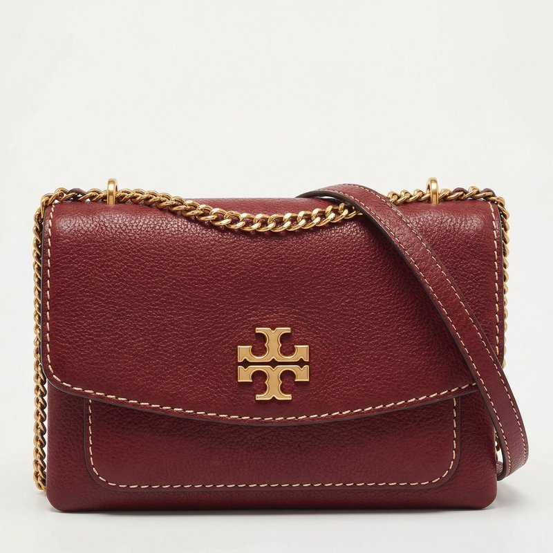 Romy Pick Stitch Purse – Tory Burch – Leather – Red