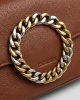 Ring Small Shoulder Bag – Rabanne – Leather – Brown