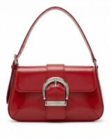 Kat Baguette Shoulder Bag – Ganni – Leather – Red