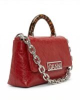 Kat Baguette Shoulder Bag – Ganni – Leather – Red