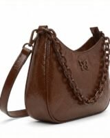 Kat Baguette Shoulder Bag – Ganni – Leather – Brown