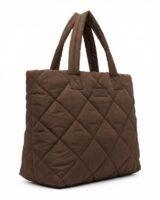 Re-Tech Quilted Tote Bag – Ganni – Synthetic – Brown