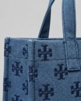 T-Monogram Shopper Bag – Tory Burch – Cotton – Blue
