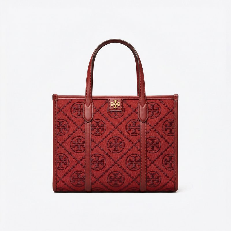 T-Monogram Purse – Tory Burch – Cotton – Red