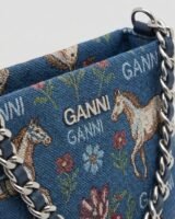 Tapestry Handbag – Ganni – Cotton – Blue