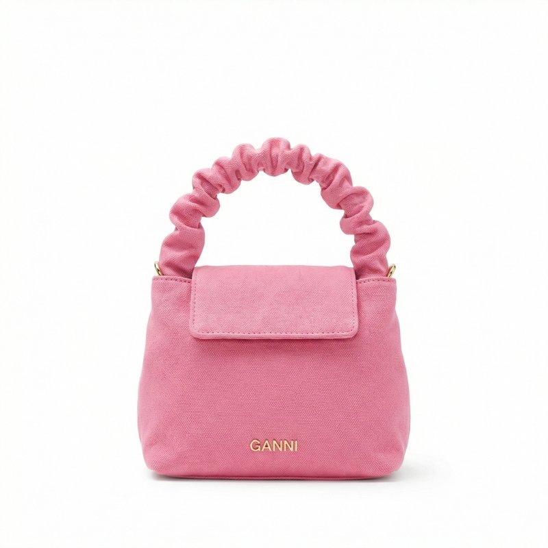 Bou Mini Handbag – Ganni – Cotton – Pink