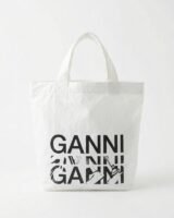 Small Easy Shopper Tote Bag – Ganni – Synthetic – White