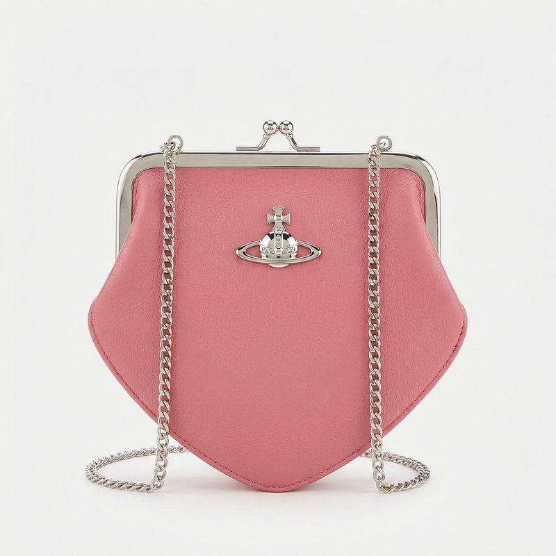 Belle Heart Frame Purse – Vivienne Westwood – Leather – Pink
