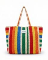 Stripe Crochet Shopper Bag – Casablanca – Cotton – Multicolor