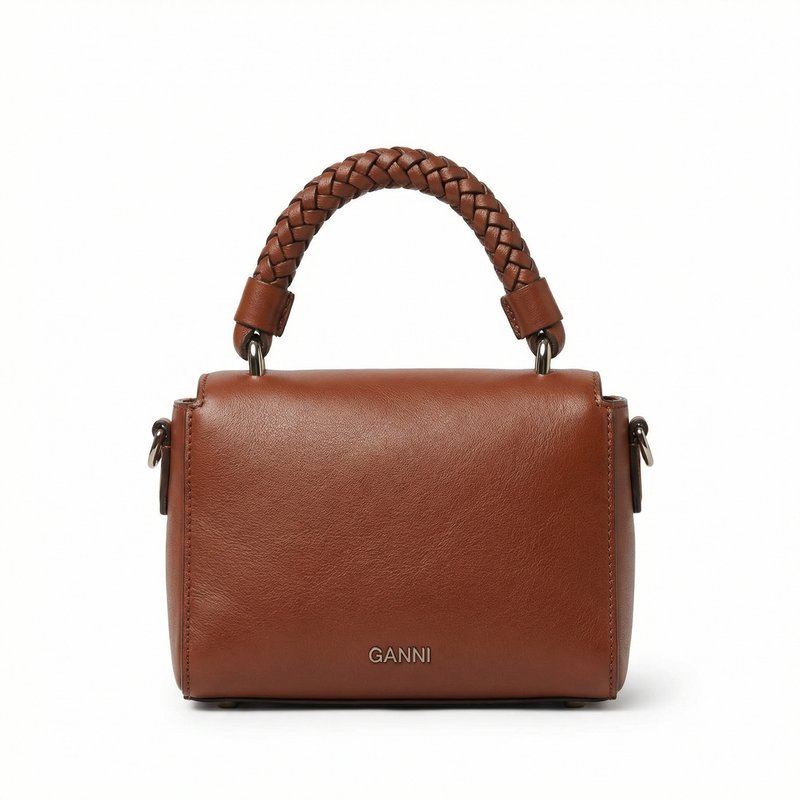 Bou Mini Handbag – Ganni – Leather – Brown