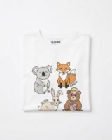 Basic Cotton Jersey Cute Animals T-Shirt – Ganni – Cotton – White