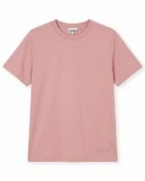 Basic Cotton Jersey T-Shirt – Ganni – Cotton – Pink