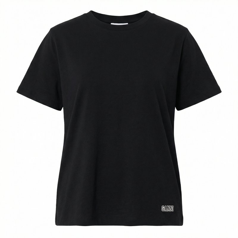 Basic Jersey T-Shirt – Ganni – Cotton – Black