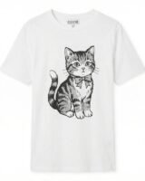 Margot Kitty Print T-Shirt – Ganni – Cotton – White