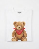 Basic Teddy T Shirt – Ganni – Cotton – White