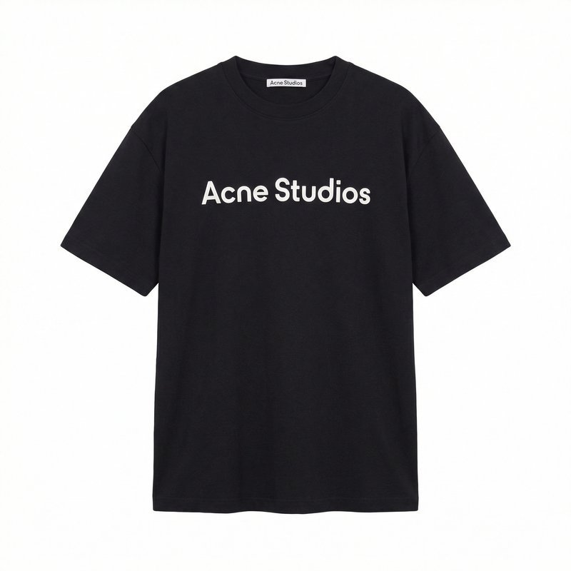 Logo Print T-Shirt – Acne Studios – Cotton – Black