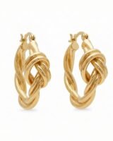 Les Creoles Nodo Earrings – Jacquemus – Brass – Gold