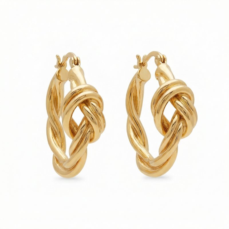 Les Creoles Nodo Earrings – Jacquemus – Brass – Gold