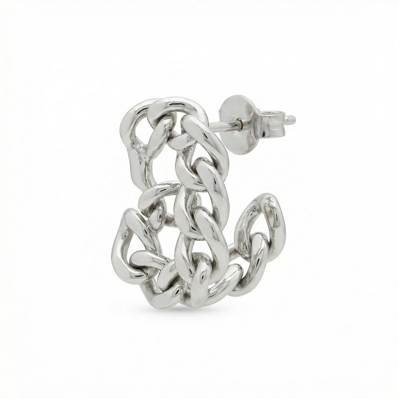 B Chain Xs Earp Earring – Balenciaga – Slick Silver