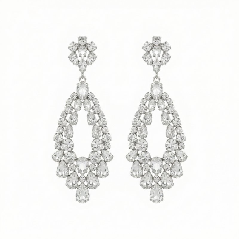 Crystal Drop Earrings – Shourouk – Strass – Clear