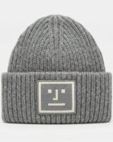 Large Face Logo Beanie – Acne Studios – Wool – Grey