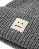 Face Logo Beanie – Acne Studios – Wool – Grey