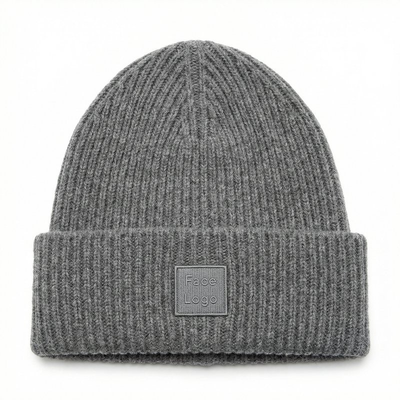 Face Logo Beanie – Acne Studios – Wool – Grey