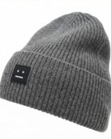 Face Logo Beanie – Acne Studios – Wool – Grey
