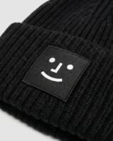 Large Face Logo Beanie – Acne Studios – Wool – Black