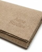 Logo Scarf – Acne Studios – Wool – Beige