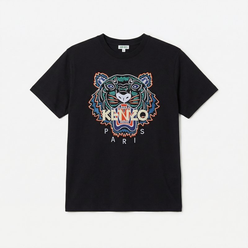 Tiger Logo T-Shirt – Kenzo – Cotton – Black