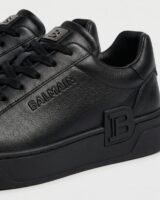 B-Court Sneakers – Balmain – Leather – Black
