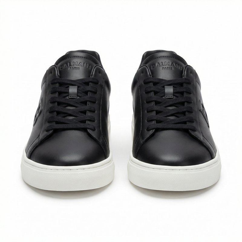 B-Court Sneakers – Balmain – Leather – Black