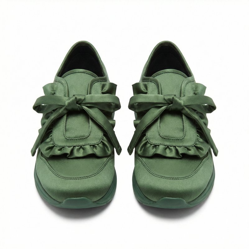Alina Sneakers – CECILIE BAHNSEN – Silk – Green