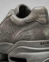Swan Sneakers – Balmain – Leather – Grey