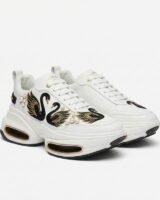 Swan Sneakers – Balmain – Leather – Grey