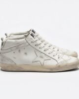 Mid Star Sneakers – Golden Goose Deluxe Brand – Leather – White